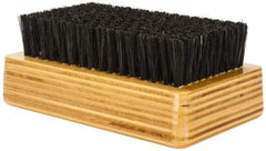 Made in USA - 3/4" Bristle Length, Hoghair Cleaning & Finishing Brush - 4-1/4" Long x 2-1/2" Wide Head, 4-1/4" OAL, Hardwood Block - Caliber Tooling