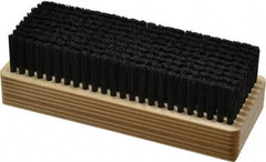 Made in USA - 1" Bristle Length, Synthetic Cleaning & Finishing Brush - 6-1/2" Long x 2-3/8" Wide Head, 6" OAL, Hardwood Block - Caliber Tooling