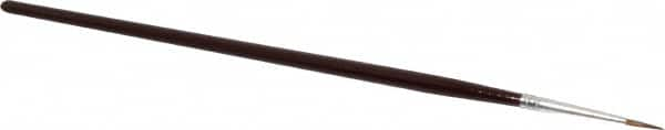 PRO-SOURCE - #2 Sable Artist's Paint Brush - 3/32" Wide, 3/8" Bristle Length, 5-1/2" Wood Handle - Caliber Tooling