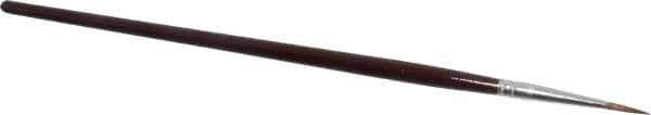 PRO-SOURCE - #3 Sable Artist's Paint Brush - 7/64" Wide, 7/16" Bristle Length, 5-1/2" Wood Handle - Caliber Tooling