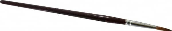 PRO-SOURCE - #6 Sable Artist's Paint Brush - 5/32" Wide, 21/32" Bristle Length, 5-1/2" Wood Handle - Caliber Tooling