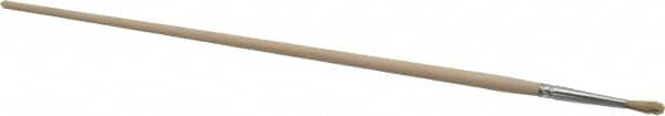 PRO-SOURCE - #1 Pig/Boar Artist's Paint Brush - 1/8" Wide, 5/8" Bristle Length, 11" Wood Handle - Caliber Tooling