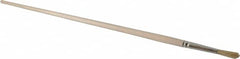 PRO-SOURCE - #4 Pig/Boar Artist's Paint Brush - 7/32" Wide, 1" Bristle Length, 11" Wood Handle - Caliber Tooling