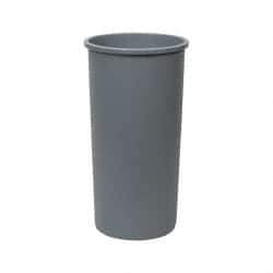 Rubbermaid - 22 Gal Gray Round Trash Can - Polyethylene, 30-1/8" High - Caliber Tooling