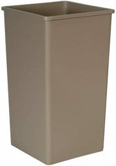 Rubbermaid - 50 Gal Beige Square Trash Can - Polyethylene, 34-1/4" High x 19-1/2" Long x 19-1/2" Wide - Caliber Tooling