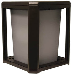 Rubbermaid - 35 Gal Brown Square Trash Can - Polycarbonate, 30-1/2" High x 26" Long x 26" Wide - Caliber Tooling