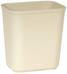 Rubbermaid - 28 Qt Gray Rectangle Trash Can - Fiberglass, 14" High x 16-1/2" Long x 9" Wide - Caliber Tooling