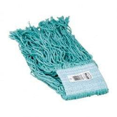 Rubbermaid - 5" Green Head Band, Small Blended Fiber Cut End Mop Head - 4 Ply, Use for General Purpose - Caliber Tooling