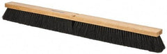 PRO-SOURCE - 36" General Purpose Polypropylene Push Broom - 3" Bristle Length, Wood Block, Threaded Handle Connection, Handle Sold Separately - Caliber Tooling