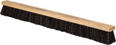 PRO-SOURCE - 36" Heavy Duty Polypropylene Push Broom - 3-1/4" Bristle Length, Wood Block, Threaded Handle Connection, Handle Sold Separately - Caliber Tooling