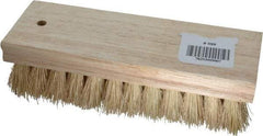 PRO-SOURCE - 1" Bristle Length, Tampico Scrub Brush - 7" OAL, Hardwood Block - Caliber Tooling