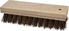 PRO-SOURCE - 1" Bristle Length, Palmyra Scrub Brush - 7" OAL, Hardwood Block - Caliber Tooling