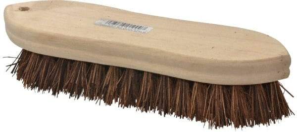 PRO-SOURCE - 1" Bristle Length, Palmyra Scrub Brush - 9" OAL, Hardwood Block - Caliber Tooling