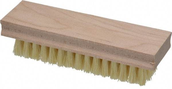 PRO-SOURCE - 6-1/2" OAL Hand & Fingernail Scrub Brush - Tampico Bristles, Hardwood Block - Caliber Tooling