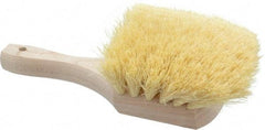 PRO-SOURCE - 2" Bristle Length, Tampico Utility Scrub Brush - 8" OAL, White, Hardwood Block - Caliber Tooling