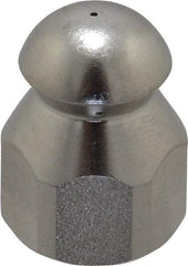 PRO-SOURCE - 4,200 psi Fixed, Stainless Steel, Sewer Pressure Washer Nozzle - 4.5mm Orifice Diam, 1/4" Thread, FPT, Polished - Caliber Tooling