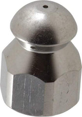 PRO-SOURCE - 4,200 psi Fixed, Stainless Steel, Sewer Pressure Washer Nozzle - 12mm Orifice Diam, 1/4" Thread, FPT, Polished - Caliber Tooling