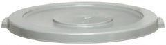 Continental - Round Lid for Use with 32 Gal Round Trash Cans - Gray, Polyethylene, For Huskee Trash Cans - Caliber Tooling