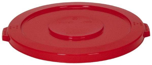 Continental - Round Lid for Use with 32 Gal Round Trash Cans - Red, Polyethylene, For Huskee Trash Cans - Caliber Tooling