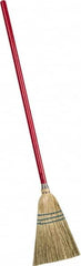 PRO-SOURCE - 38" OAL Corn Bristle Lobby Broom - 26" Handle Length, Wood Handle, 6-1/2" Wide - Caliber Tooling