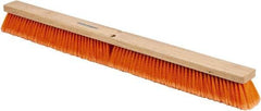 PRO-SOURCE - 36" General Purpose Polypropylene Push Broom - 3" Bristle Length, Wood Block, Threaded Handle Connection, Handle Sold Separately - Caliber Tooling