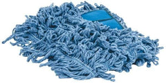 PRO-SOURCE - 24" Long x 5" Wide Yarn Blend Dust Mop Head - Snap-On, Blue, Looped Head - Caliber Tooling