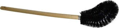 Made in USA - 21" OAL Toilet Bowl Brush - Plastic Bristles, 15" Wood Handle, Black - Caliber Tooling