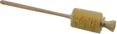 Made in USA - 21" OAL Toilet Bowl Brush - Tampico Bristles, 12" Wood Handle, White - Caliber Tooling