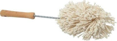 Made in USA - Cotton Food Service Brush - 11" Long x 3" Wide Head, 3-1/2" OAL, Ivory, Wood Block - Caliber Tooling