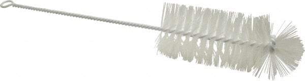 Made in USA - Synthetic Food Service Brush - 9-1/2" Long x 2-3/8" Wide Head, 5-1/2" OAL, White, Wire Block - Caliber Tooling