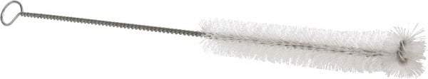 PRO-SOURCE - 1/2" Diam Nylon Tube Brush - 8" OAL, 3" Head Length, Wire Handle - Caliber Tooling