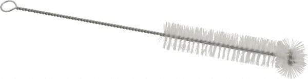 PRO-SOURCE - 3/4" Diam Nylon Tube Brush - 9" OAL, 3-1/2" Head Length, Wire Handle - Caliber Tooling