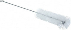 PRO-SOURCE - 1-3/8" Diam Nylon Tube Brush - 11" OAL, 4" Head Length, Wire Handle - Caliber Tooling