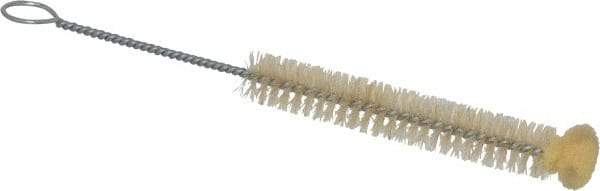 PRO-SOURCE - 1/2" Diam Sponge End, Tampico Tube Brush - 6-1/4" OAL, 3-1/4" Head Length, Wire Handle - Caliber Tooling