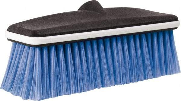 PRO-SOURCE - 10" Overall Length, Vehicle Wash Brush - Blue and Black, Plastic Bristles - Caliber Tooling