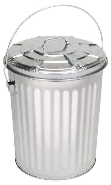 PRO-SOURCE - Galvanized Metal Pail with Lid - Galvanized Metal, 15-5/16" High - Caliber Tooling