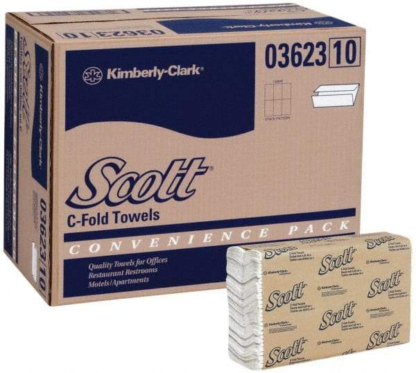 Scott - 1 Ply White C-Fold Paper Towels - 10-1/8" Wide - Caliber Tooling