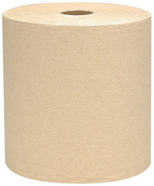 Paper Towels: Hard Roll, Box, 1 Ply, Recycled Fiber, Natural 8″ Wide, 800' Roll Length