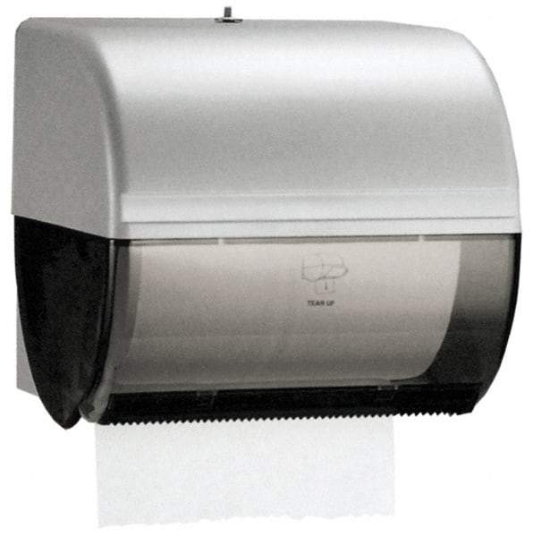 Kimberly-Clark Professional - Hands Free, Plastic Paper Towel Roll Cabinet - 10" High x 10-1/2" Wide, 1 Roll 8", Smoke (Color) - Caliber Tooling