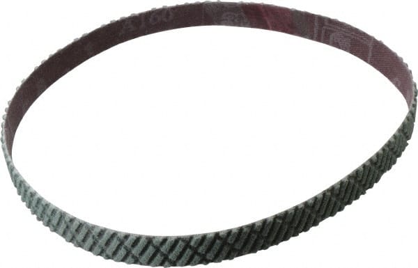 Abrasive Belt: 1/2″ Width, 160 Grit, Aluminum Oxide Coated, X Weighted, Dry, Series CF01A