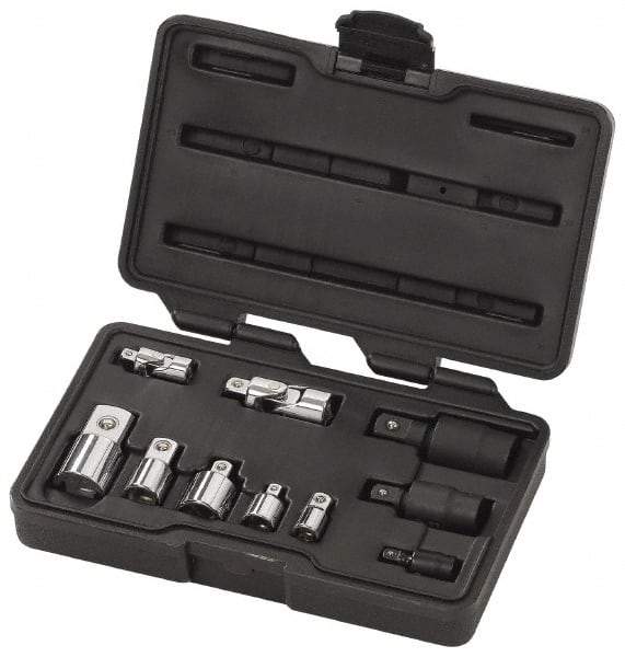 GearWrench - 10 Piece Universal & Socket Adapter Set - 1/4F x 3/8M, 3/8F x 1/4M, 3/8F x 1/2M, 1/2F x 3/8M, 1/2F x 3/4M" 1/4, 3/8 & Impact 1/4, 3/8, 1/2" - Caliber Tooling