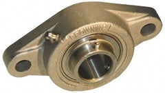 Browning - 1-1/2" ID, 6-1/8" OAL x 3-35/64" OAH 2-Bolt Flange - 3,493 Lb Static Cap, 5,782 Lb Dyn Cap, 5-21/32" Btw Mnt Hole Ctrs, Stainless Steel - Caliber Tooling