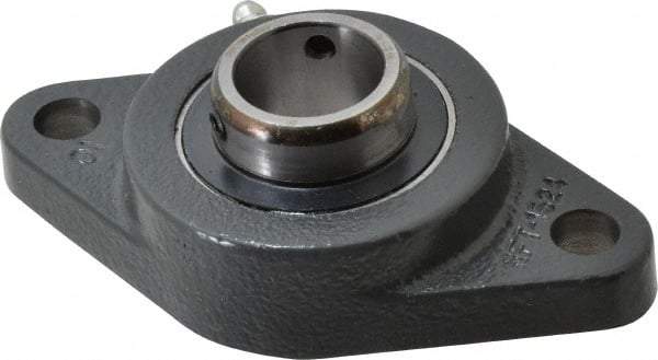 Browning - 1" ID, 4-7/8" OAL x 2-3/4" OAH 2-Bolt Flange Air Handling - 1,651 Lb Static Cap, 2,801 Lb Dyn Cap, 3-57/64" Btw Mnt Hole Ctrs, Cast Iron - Caliber Tooling