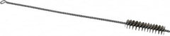 Schaefer Brush - 3" Long x 3/4" Diam Stainless Steel Long Handle Wire Tube Brush - Single Spiral, 15" OAL, 0.007" Wire Diam, 3/8" Shank Diam - Caliber Tooling