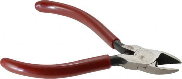 Proto - 4-7/16" OAL, Cutting Pliers - 19/32" Jaw Length x 9/16" Jaw Width, Round Head, Plastisol Handle - Caliber Tooling