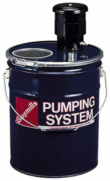 Graymills - 5 Gallon Tank Capacity, 1/4" Nozzle Diam, 4' Coolant Line, Flexible Nozzle, Flood Coolant System - 12" Tank Length x 13-5/16" Tank Height - Caliber Tooling