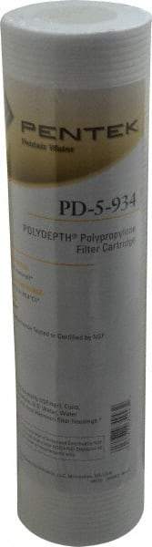 Pentair - 2-1/2" OD, 5µ, Polypropylene Thermal Bonded Cartridge Filter - 9.88" Long, Reduces Sediments - Caliber Tooling