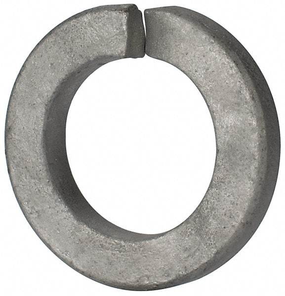 Value Collection - 1", 1.023" ID, 1/4" Thick Split Lock Washer - Grade 2 Spring Steel, Hot Dipped Galvanized Finish, 1.023" Min ID, 1.044" Max ID, 1.667" Max OD - Caliber Tooling