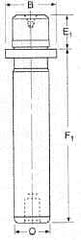 Dayton Lamina - 1" Diam x 4-3/16" Long Demountable Ball Bearing Guide Post - 5/16-18, 1-5/16" Collar OD, 1-3/16" Above Collar, Hardened Steel - Caliber Tooling