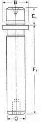 Dayton Lamina - 1-1/4" Diam x 7-15/16" Long Demountable Ball Bearing Guide Post - 5/16-18, 1-9/16" Collar OD, 1-3/16" Above Collar, Hardened Steel - Caliber Tooling